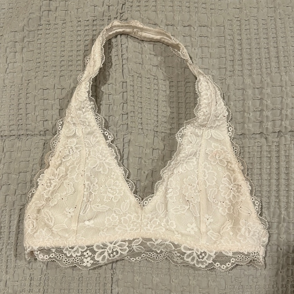 White Hollister Lace Brallette